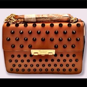 Foley & Corinna Cognac Vegan Leather Crossbody Bag